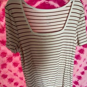 Super cute striped top from target.Cute neckline.